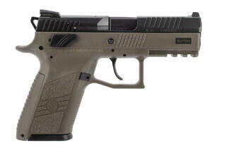 CZ P-07 9mm compact pistol with od green frame